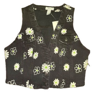 Black Vest Flower Print​​